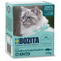 Konzervuotas katinų maistas Bozita Feline su menke žele, 370 g, galiojimo data 27.11.2026