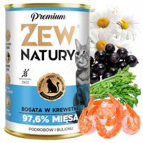 Konservuotas šlapias kačių ėdalas su krevetėmis Zew Natury, 400 g
