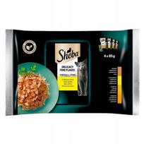 Vištienos pašaras katėms SHEBA, drebučiuose, 4 x 85 g