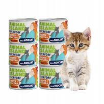 Kačių konservai Animal Island su kalakutiena ir antiena, be grūdų, 6 x 185 g