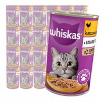 Konzervai katėms WHISKAS su vištiena drebučiuose, 24 x 400 g