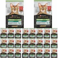 Kačių pašaras Purina Pro Plan Sterilised su jautiena padaže, 26 x 85 g