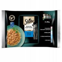 Drėgnas kačių maistas SHEBA Selection, su žuvimi, 4 x 85 g