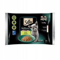 Šlapias kačiukų maistas SHEBA įvairių skonių padaže, 4 x 85 g