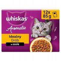 Drėgnas kačių ėdalas WHISKAS su paukštiena padaže, suaugusioms katėms, 12 x 85 g