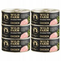 Šlapi kačių pašaras WILD FARM su vištienos filė sultinyje, be grūdų, 6 x 70 g