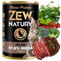 Drėgnas kačių ėdalas su elniena, 400 g, Zew Natury
