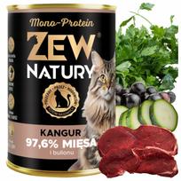 Šlapias kačių maistas su kengūra, 400 g, Zew Natury