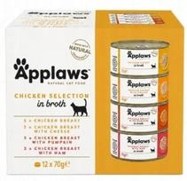 Šlapi kačių ėdalas Applaws, vištiena, 12 x 70 g, įvairūs skoniai