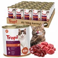 Šlapi kačių ėdalas TROPI su veršienos kepenėlėmis, 20 x 830 g dėžutė