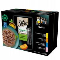 Šlapus kačių ėdalas SHEBA Nature’s Collection, įvairių skonių, padaže, 12 x 85 g