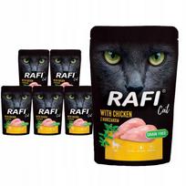 Šlapias katės maistas RAFI su vištiena, 10 x 100 g