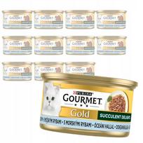 Katėms skirtas GOURMET GOLD ėdalas su jūrų žuvimi, 12 x 85 g
