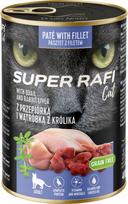 Konservuotas pašaras katėms DOLINA NOTECI Super RAFI su putpeliena ir vištų kepenėlėmis, 400 g