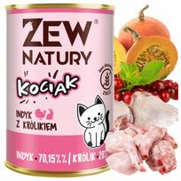 Šlapias kačių ėdalas su kalakutiena ir triušiena, 400 g, Zew Natury