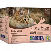 Šunų konservai BOZITA su mėsos gabaliukais drebučiuose, 12 x 85 g