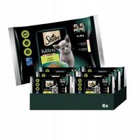 Katėms skirtas SHEBA kačiukų šlapių pašarų rinkinys, įvairūs skoniai, 6 vnt., 4 x 85 g