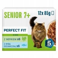 Šlapi kačių pašarai vyresnėms katėms Perfect Fit Senior 7+, įvairovė, 12 x 85 g