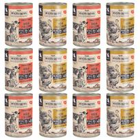 Šlapi kačiukų ėdalas WIEJSKA ZAGRODA, įvairių skonių, be grūdų, 12 x 400 g
