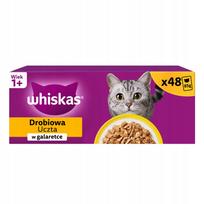 Šlapias kačių maistas WHISKAS su paukštiena, 48 x 85 g