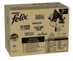 Katės ėdalas Felix SoGut SENIOR, įvairių skonių, želėje, 120 x 85 g