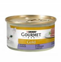 Katėms skirtas ėdalas Gourmet Gold Mousse su ėriena, 12 x 85 g