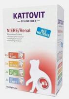 Katėms skirtas pašaras KATTOVIT NIERE RENAL, įvairių skonių, 12 x 85 g