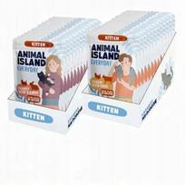 Kačių paštetas Animal Island kačiukams, įvairių skonių, rinkinys 24 x 85 g