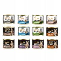 Šlapi kačių ėdalas Zew Natury Premium, mišri monobaltyminė sudėtis, 12 x 185 g