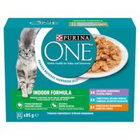 Šlapias kačių ėdalas PURINA ONE Indoor, įvairių skonių, 12 x 85 g
