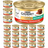 Šlapi kačių ėdalas Purina GOURMET GOLD su jautiena ir pomidorais, 24 x 85 g