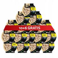 Šlapias kačių maistas SHEBA Filets su vištiena, 60 g, 10+6 nemokamai