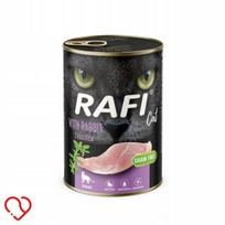 Katėms skirtas konservuotas ėdalas RAFI CAT su triušiena, 400 g