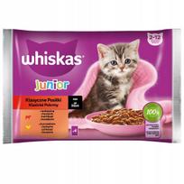 Katinėlių konservai WHISKAS JUNIOR su jautiena ir vištiena, 340 g