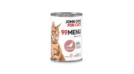 Šlapių pašarų katėms JOHN DOG 99 MENU su fazanu, 6 x 400 g