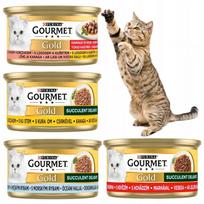 Šlapi kačių ėdalas PURINA GOURMET GOLD, 24 x 85 g, įvairių skonių, padaže