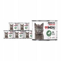 Konservuotas kačiukų ėdalas su triušiena John Dog, 6 x 200 g