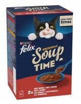 Katinų sriuba Felix SOUP Original, 6 x 48 g, su mėsa