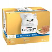 Šlapias kačių maistas Gourmet Gold Mousse, 24 x 85 g, su mėsos skoniais