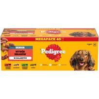 Šlapias šunų maistas vyresniems PEDIGREE, įvairių skonių, drebučiuose, 40 x 100 g