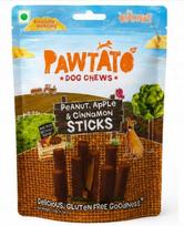Šunų skanėstai Pawtato su žemės riešutais, obuoliais ir cinamonu, 120 g