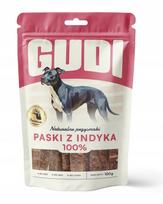 Šunų skanėstai GUDI, kalakutienos juostelės, 100 g, 100 % mėsa
