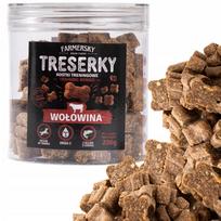 Šunų skanėstai su jautiena ir lašišų aliejumi 200 g FARMERSKY