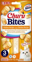 Katėms skanėstai INABA Churu Bites su vištiena, 3 x 10 g