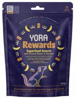 Šunų skanėstas YORA su žemės riešutų sviestu, bananais ir vabzdžiais, 100 g