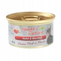 Katėms skirtas vištienos ir putpelių pašaras POWER OF NATURE, 85 g