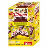 Šunų skanėstai Inaba Dog Churu Fun Bites su vištiena ir sūriu, 8 x 12 g