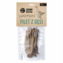 Džiovintos natūralios žąsies filė šunims John Dog, 80 g