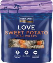 Šunų skanėstai Fish4Dogs su batatais ir žuvimi, 100 g