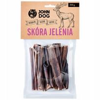 Džiovintos elnio odos gabaliukai šunims JOHN DOG, 250 g